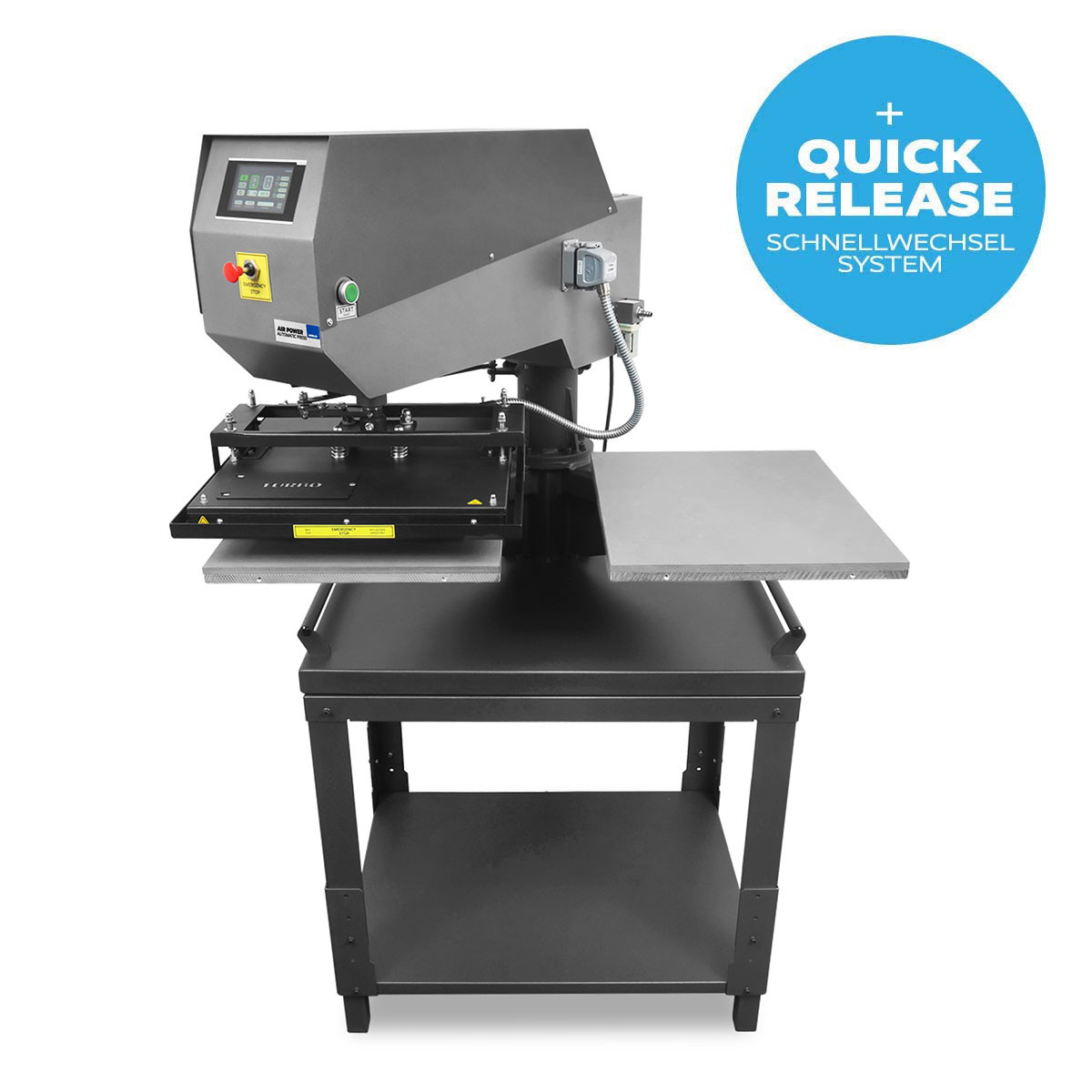 Air Power Automatic Press | 40 x 50 cm, mit Untertisch, höhenverstellbar und Quick Release