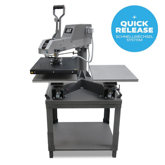 Swing Duo Press | 40 x 50 cm, mit Untertisch, höhenverstellbar, Druckindikator und Quick Release