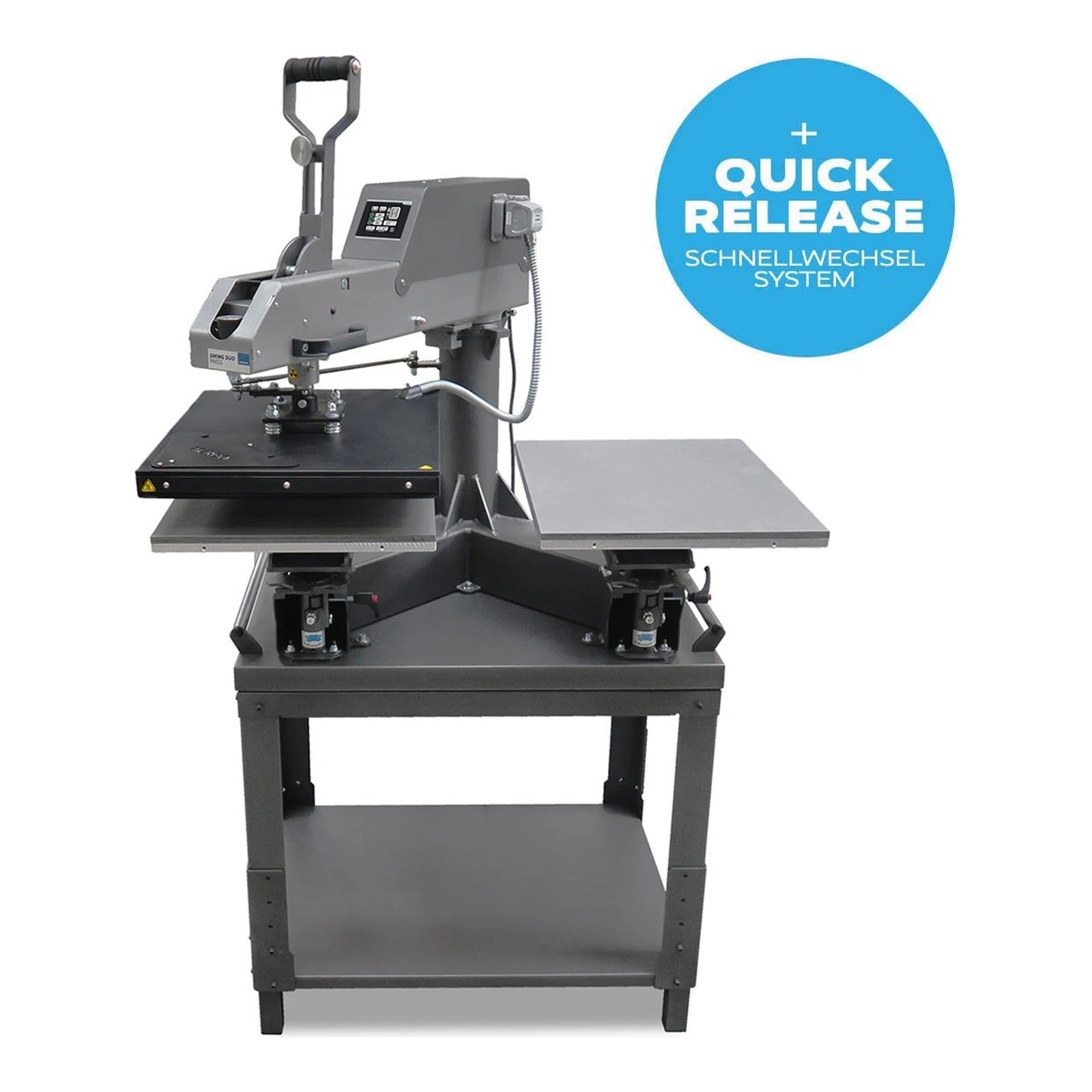 SCHULZE Swing Duo Press 38 x 45 cm mit Druckindikator und höhenverstellbarem Untertisch